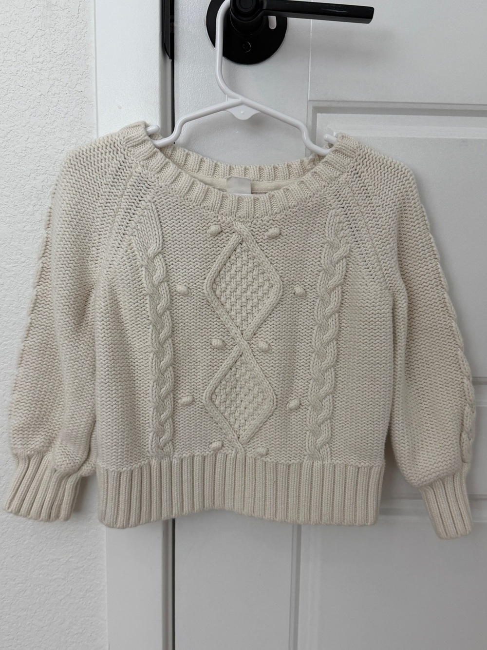 Baby Gap Crewneck Knit Cream Toddler Girl Sweater 3T
